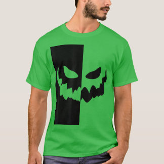 T-shirt Citrouille effrayant double face Orange Halloween 
