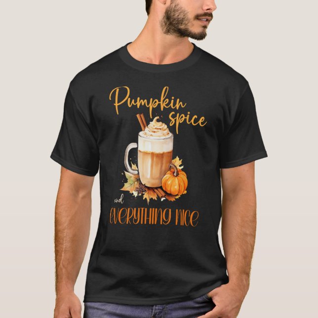 T-shirt Citrouille Épice & Tout Nice mignon automne rustiq (Devant)