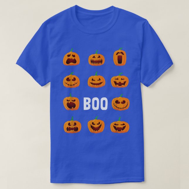 T-shirt Citrouille Face Boo Lazy Costume Halloween Cute Ja (Design devant)