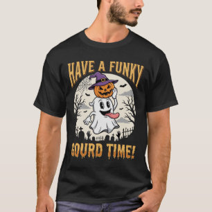 T-shirt Citrouille Fantôme de la période funky d'Halloween
