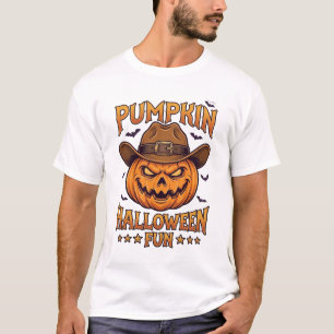 T-shirt Citrouille Halloween Amusement Jack Lanterne Chape