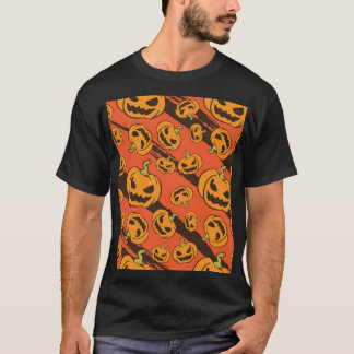 T-shirt Citrouille Halloween : Éffrayant Motif sans coutur