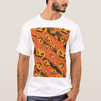 T-shirt Citrouille Halloween : Éffrayant Motif sans coutur