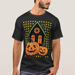 T-shirt Citrouille Halloween mignonne étoile de maison han