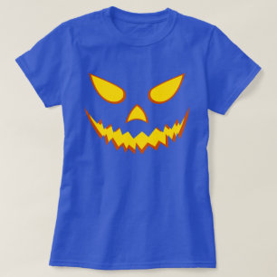 T-shirt Citrouille Jack-o'-lantern de la face d'Halloween 