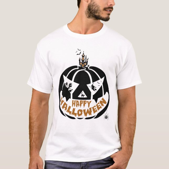 T-shirt Citrouille Joyeux Halloween Tee (Devant)
