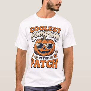 T-shirt Citrouille la plus cool du patch Halloween vintage