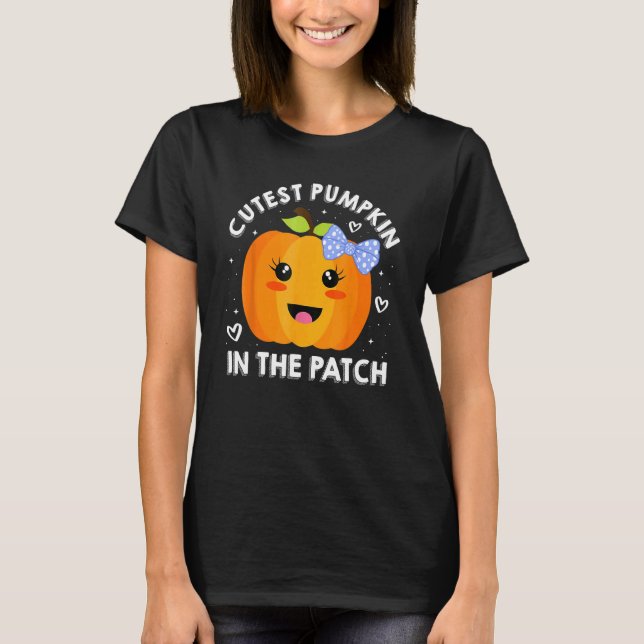 T-shirt Citrouille Le Plus Cur Dans Le Patch Halloween Tha (Devant)