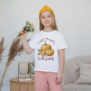 T-shirt Citrouille Le Plus Cutest Dans Le Patch, Automne A