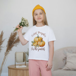 T-shirt Citrouille Le Plus Cutest Dans Le Patch, Automne A