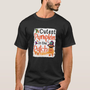 T-shirt Citrouille Le Plus Cutest Dans Le Patch Funny Fall