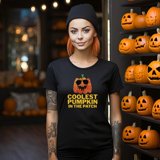 T-shirt Citrouille le plus froid dans le Patch Halloween (Créateur téléchargé)