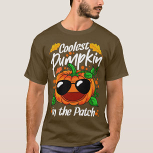 T-shirt Citrouille le plus froid dans le Patch Halloween1