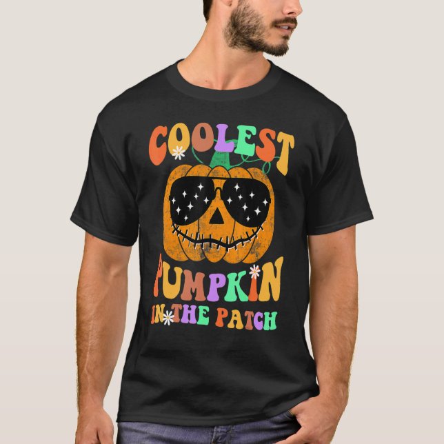 T-shirt Citrouille le plus froid dans le Patch Halloween e (Devant)