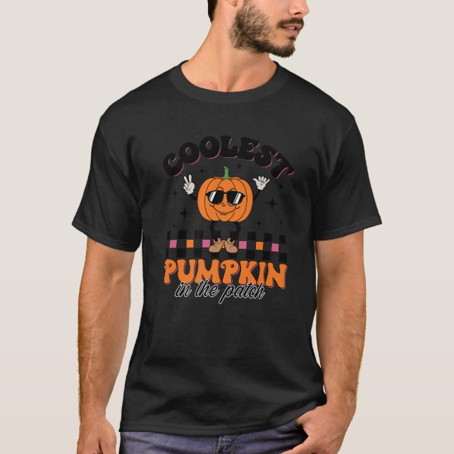T-shirt Citrouille le plus froid dans le Patch Halloween T (Devant)