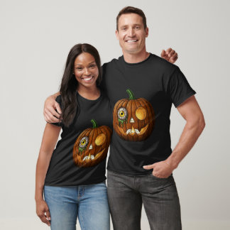 T-shirt Citrouille Mystique aux Yeux et aux Mains de Squel