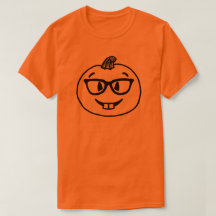 Citrouille Nerdy Emoji Chemise Nerd Halloween Emoj