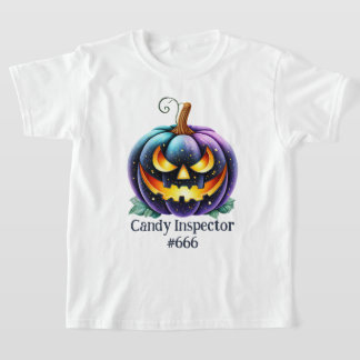 T-shirt Citrouille noire personnalisable Jack o'Lantern