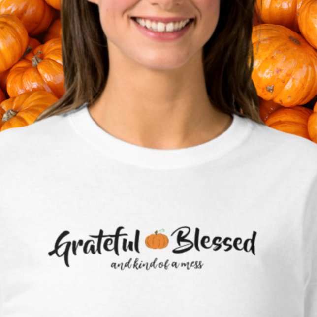 T-shirt citrouille Orange Grateful Blessé (Créateur téléchargé)