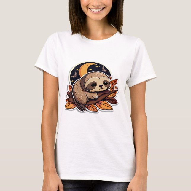 T-shirt citrouille paresse Halloween style 2 Classic T- (Devant)