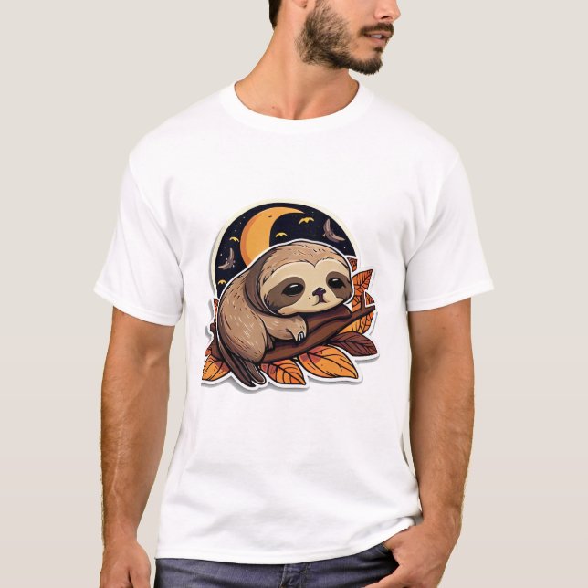 T-shirt citrouille paresse Halloween style 2 Classic T- (Devant)