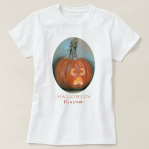 T-shirt Citrouille pastel de Jack O Lantern hurlant pour H