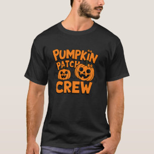 T-shirt Citrouille Patch Crew Cute Correspondant Famille H