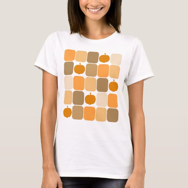 T-shirt Citrouille Patchwork (Devant)