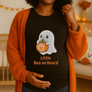 T-shirt Citrouille Petit Boo À Bord Grossesse Halloween