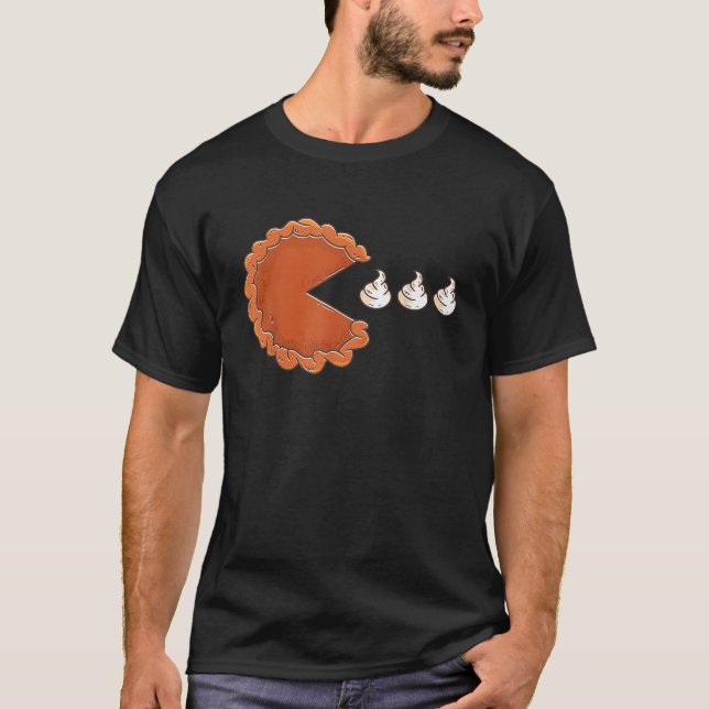 T-shirt Citrouille Pie Manger Crème Merdu Drôle Thanksgivi (Devant)