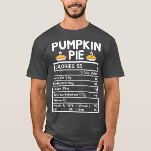 T-shirt Citrouille Pie Nutrition Factures Thanksgiving Mat