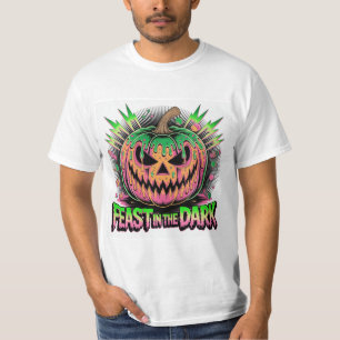 T-shirt Citrouille Pop Art effrayante et vibrante