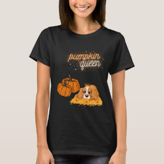 T-shirt citrouille queen bienvenue reine de chute cavalier