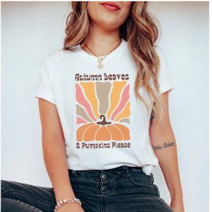 T-shirt Citrouille rétro Boho et citation de la saison aut