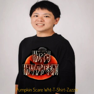 T-shirt Citrouille Scare-Wht