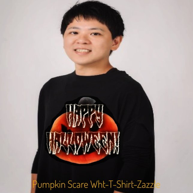 T-shirt Citrouille Scare-Wht (Créateur téléchargé)