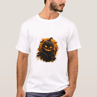 T-shirt Citrouille sombre d'Halloween – Lanterne Jack-O-La