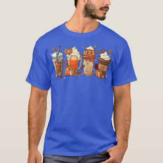 T-shirt Citrouille Spice Coffee Latte Automne Automne Sais