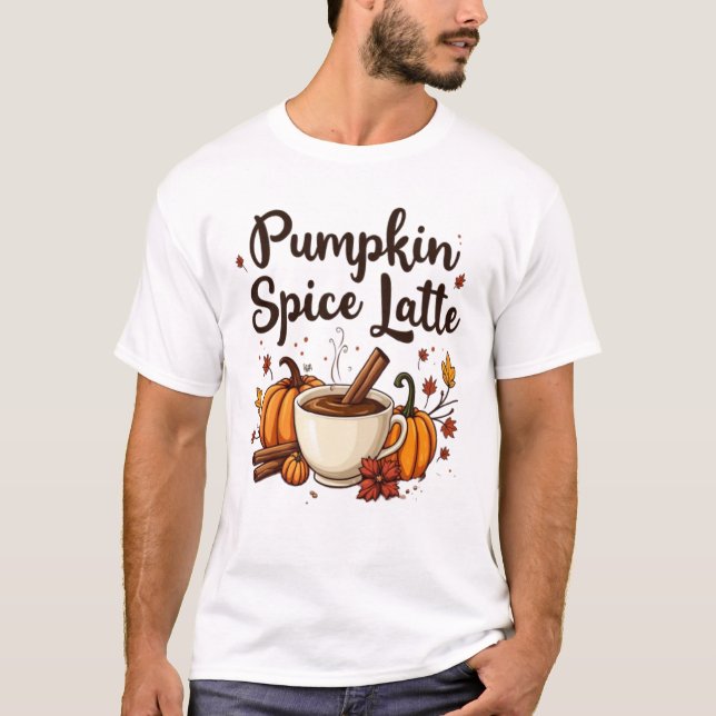 🎃 T-shirt Citrouille Spice Latte Lover : (Devant)