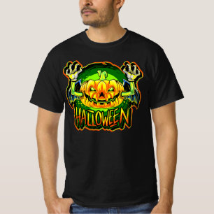 T-shirt Citrouille Vampire Monstre de chauve-souris attaqu