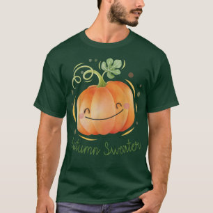 T-shirt Citrouille Vintage Automne Adieu Heureux Automne R