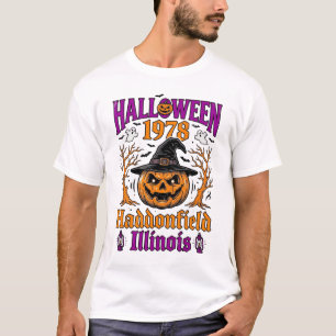 T-shirt Citrouille Vintage Halloween Haddonfield Illinois