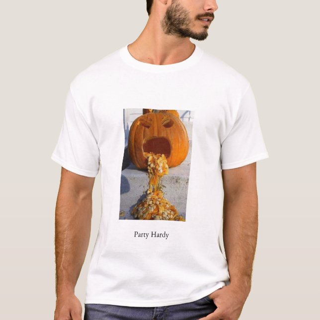 T-shirt Citrouille vomissant (Devant)
