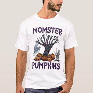 T-shirt Citrouilles de Momster Arbre Fantôme Main de Squel