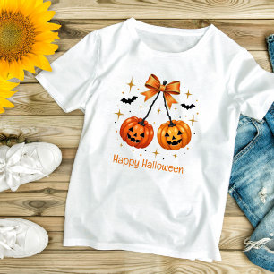 T-shirt Citrouilles d'Halloween Ruban Orange Coquette Esth