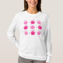 Citrouilles en filigrane rose et blanc d'automne