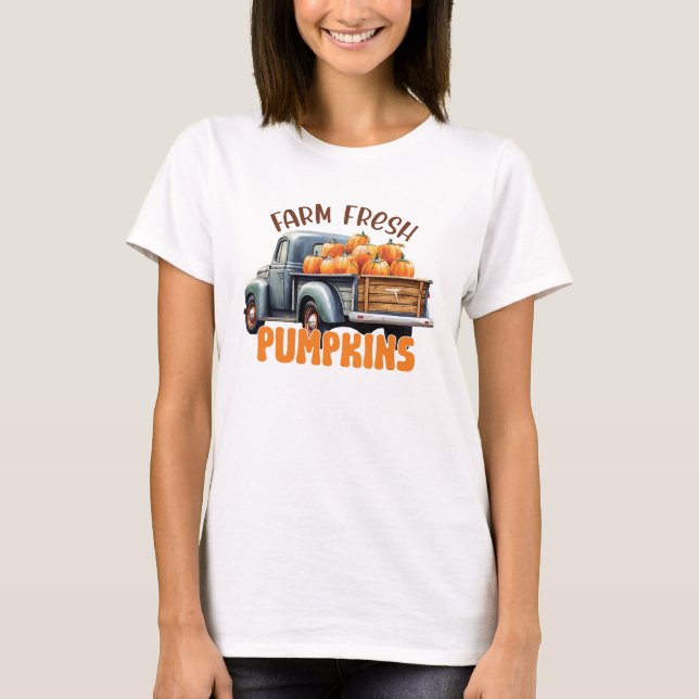 T-shirt Citrouilles frais - Camion rustique (Devant)
