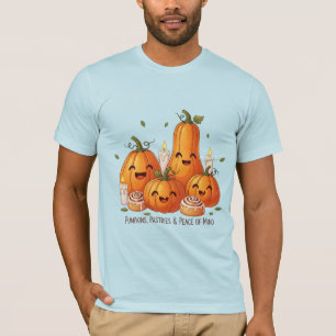 T-shirt Citrouilles, Pâtisseries & Sérénité Kawaii Automne