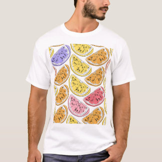 T-shirt Citrus citron vintage Texture d'été