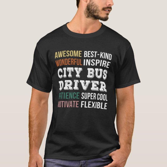 T-shirt City Bus Driver  Appreciation (Devant)